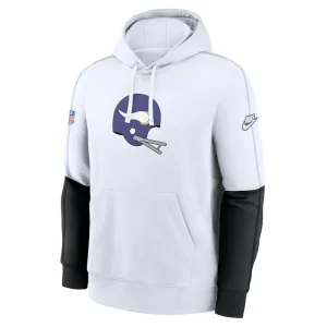 Minnesota vikings nike alternate logo club pullover hoodie White M