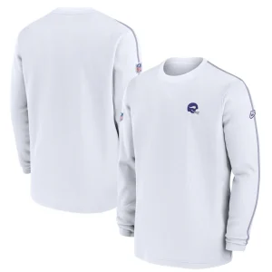 Minnesota vikings nike alternate logo coach long sleeve top White
