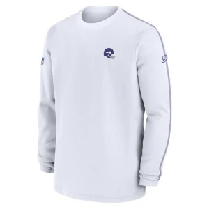 Minnesota vikings nike alternate logo coach long sleeve top White M