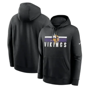 Minnesota vikings nike club fleece pullover hoodie Black