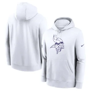 Minnesota vikings nike club fleece pullover hoodie White