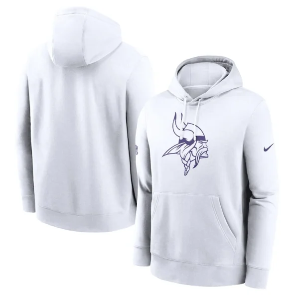 Minnesota vikings nike club fleece pullover hoodie White