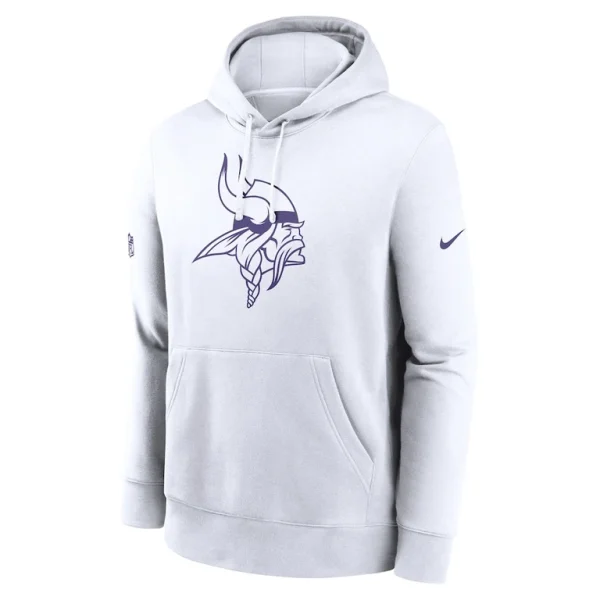 Minnesota vikings nike club fleece pullover hoodie White M