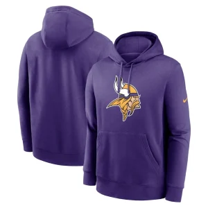 Minnesota vikings nike club logo pullover hoodie Purple