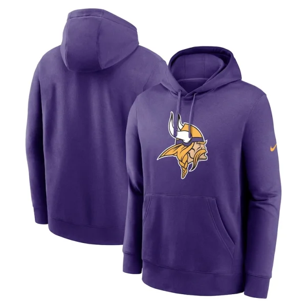 Minnesota vikings nike club logo pullover hoodie Purple