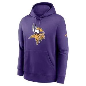 Minnesota vikings nike club logo pullover hoodie Purple M