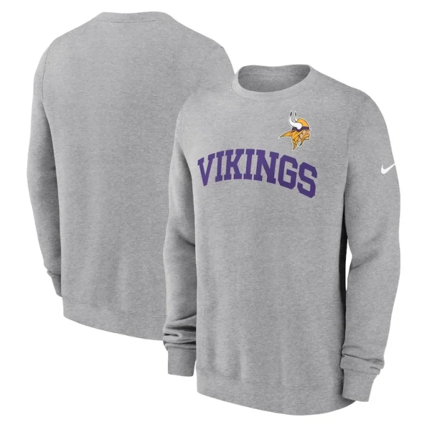 Minnesota vikings nike club pullover sweatshirt Heather gray