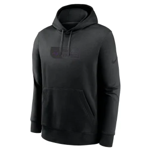 Minnesota vikings nike edge french terry club pullover hoodie Black M