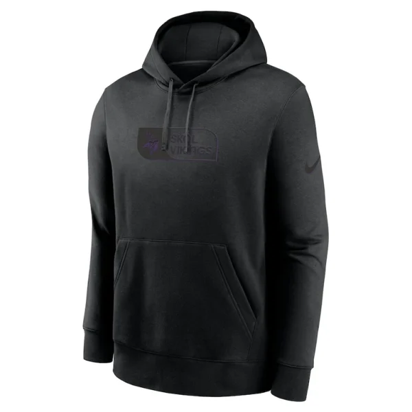 Minnesota vikings nike edge french terry club pullover hoodie Black M