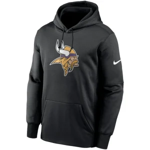 Minnesota vikings nike fan gear primary logo performance pullover hoodie Black M