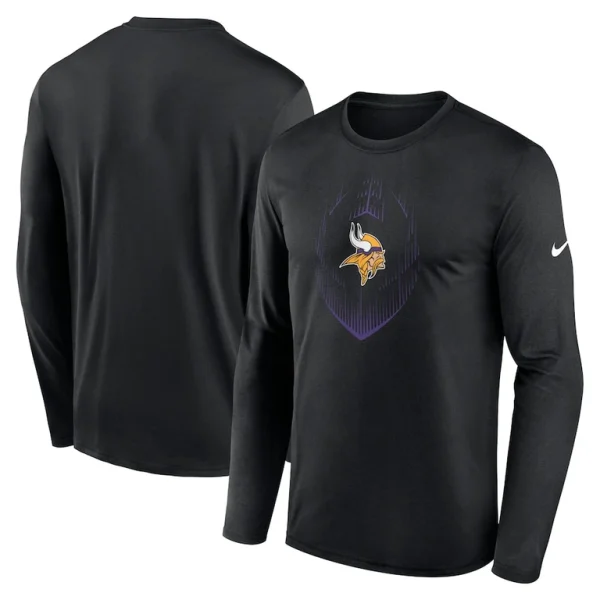 Minnesota vikings nike legend icon long sleeve t shirt Black