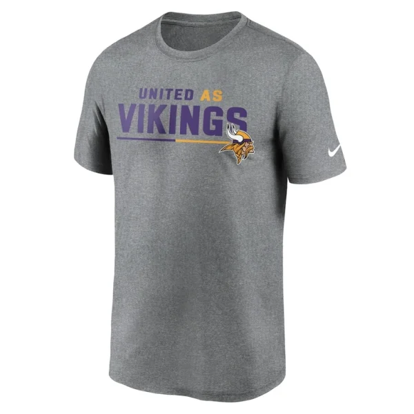 Minnesota vikings nike legend team shoutout performance t shirt Heather gray M