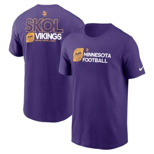 Minnesota vikings nike outline t shirt Purple