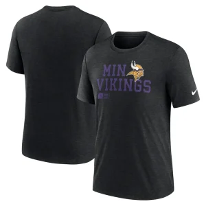 Minnesota vikings nike overlap lockup tri blend t shirt Black