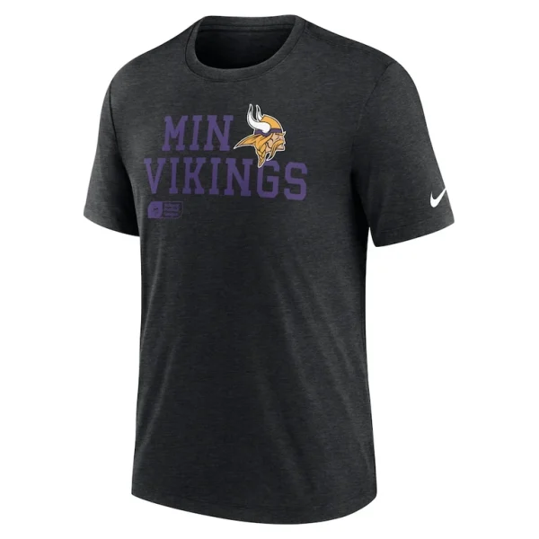 Minnesota vikings nike overlap lockup tri blend t shirt Black M