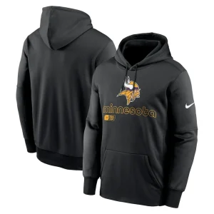 Minnesota vikings nike performance pullover hoodie Black