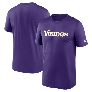 Minnesota vikings nike primetime legend wordmark performance t shirt Purple