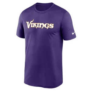 Minnesota vikings nike primetime legend wordmark performance t shirt Purple M