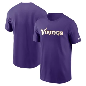 Minnesota vikings nike primetime wordmark essential t shirt Purple