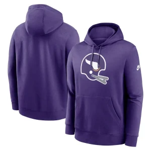 Minnesota vikings nike rewind club logo pullover hoodie Purple