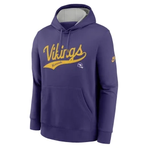 Minnesota vikings nike rewind club logo pullover hoodie Purple M