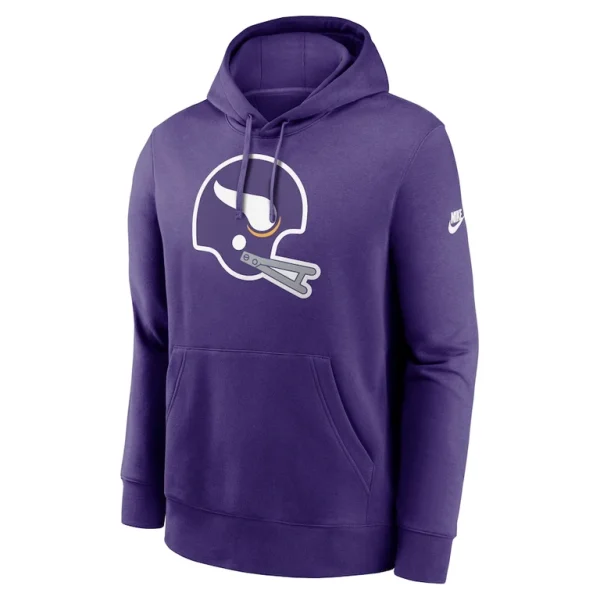 Minnesota vikings nike rewind club logo pullover hoodie Purple M