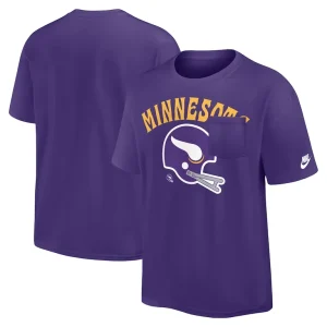 Minnesota vikings nike rewind heavy max 90 pocket t shirt Purple