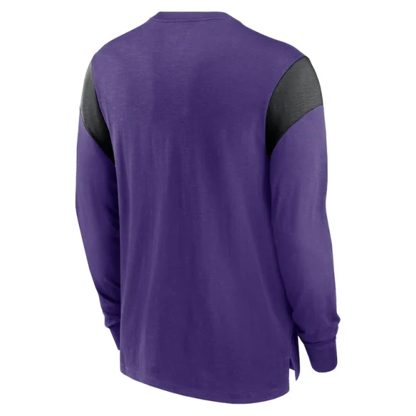 Minnesota vikings nike rewind playback helmet long sleeve t shirt Heather purple L