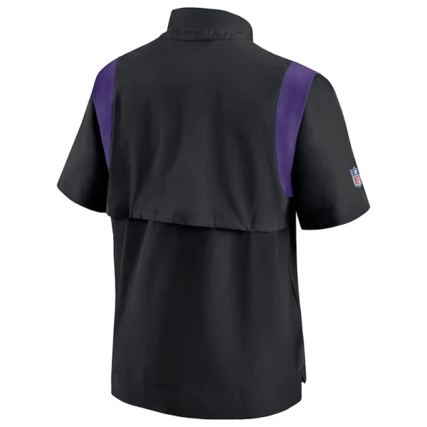 Minnesota vikings nike sideline coaches chevron lockup pullover top Black L