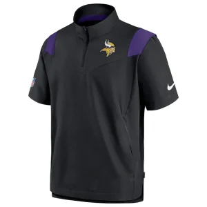 Minnesota vikings nike sideline coaches chevron lockup pullover top Black M
