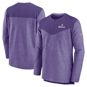 Minnesota vikings nike sideline lockup performance quarter zip top Purple