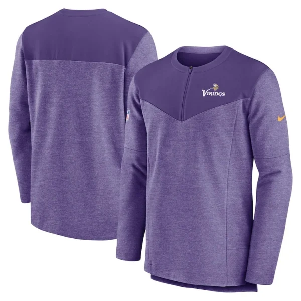 Minnesota vikings nike sideline lockup performance quarter zip top Purple