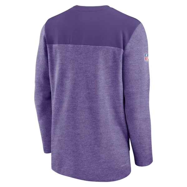 Minnesota vikings nike sideline lockup performance quarter zip top Purple L