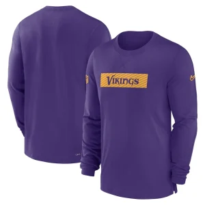 Minnesota vikings nike sideline player performance long sleeve t shirt Purple