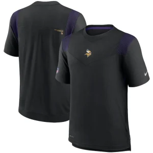 Minnesota vikings nike sideline player uv performance t shirt Black