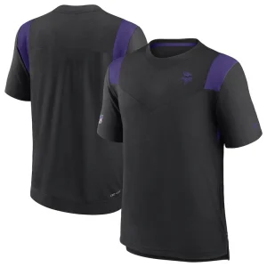 Minnesota vikings nike sideline tonal logo performance player t shirt Black