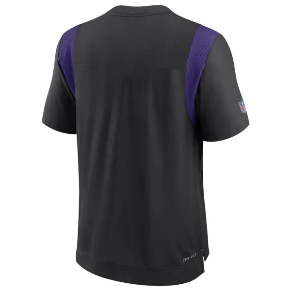 Minnesota vikings nike sideline tonal logo performance player t shirt Black L