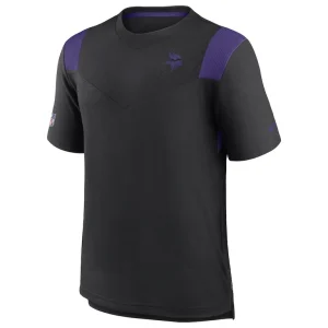Minnesota vikings nike sideline tonal logo performance player t shirt Black M