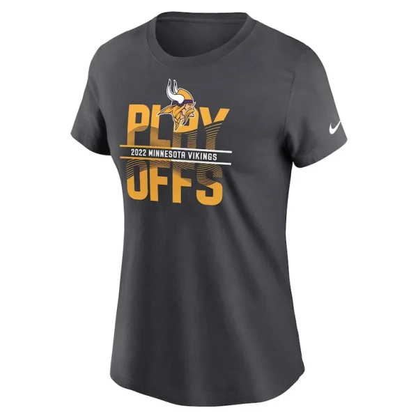 Minnesota vikings nike womens 2022 nfl playoffs iconic t shirt Gray M