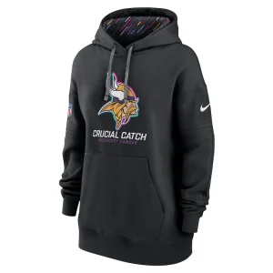 Minnesota vikings nike womens 2024 nfl crucial catch club pullover hoodie Black S