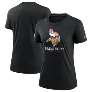 Minnesota vikings nike womens 2024 nfl crucial catch tri blend t shirt Black