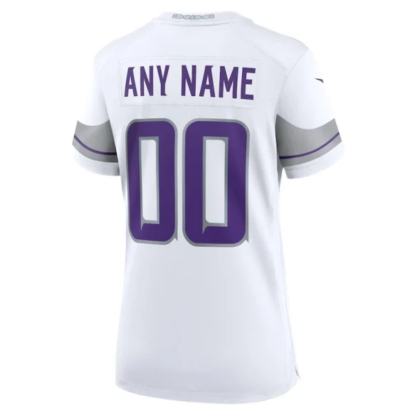 Minnesota vikings nike womens alternate custom game jersey White L