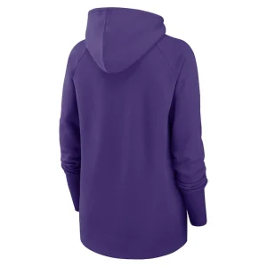 Minnesota vikings nike womens asymmetrical raglan full zip hoodie Purple M