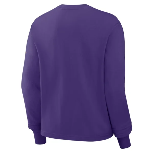 Minnesota vikings nike womens boxy long sleeve t shirt Purple M
