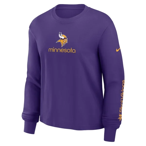 Minnesota vikings nike womens boxy long sleeve t shirt Purple S