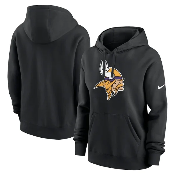Minnesota vikings nike womens club fleece pullover hoodie Black
