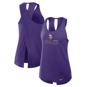 Minnesota vikings nike womens crossback performance tank top Purple
