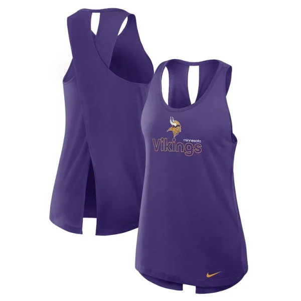 Minnesota vikings nike womens crossback performance tank top Purple