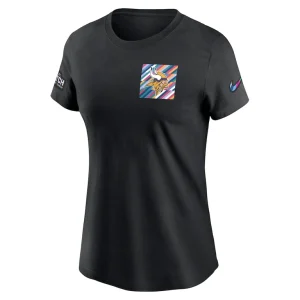 Minnesota vikings nike womens crucial catch sideline tri blend t shirt Black S