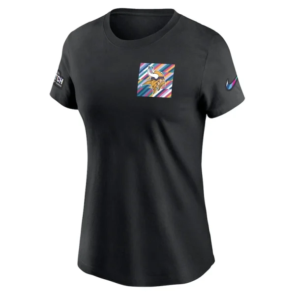 Minnesota vikings nike womens crucial catch sideline tri blend t shirt Black S